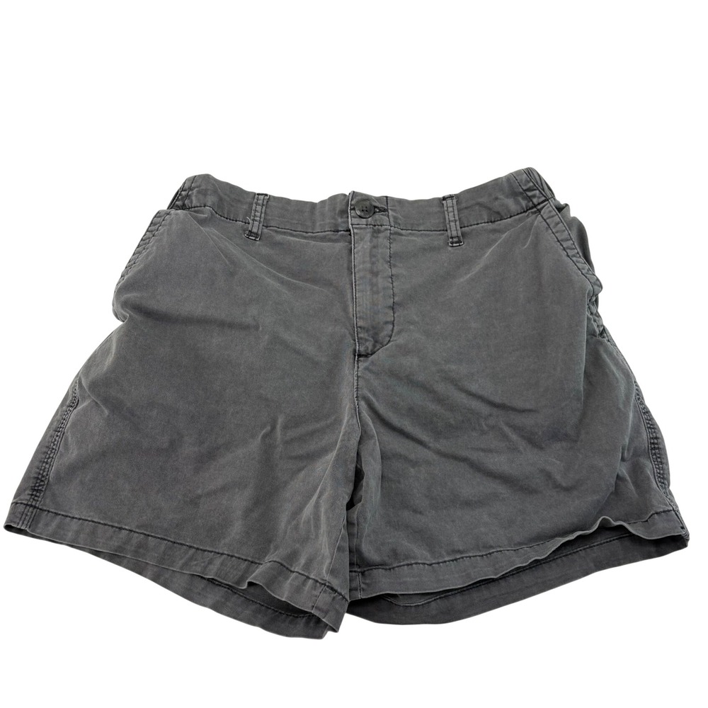 Old Navy OG Chino Gray Cotton Stretch Elastic Back Shorts Mens Size Medium